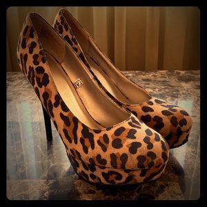 Mossimo Leopard 5” Platform Heels, Sz 9